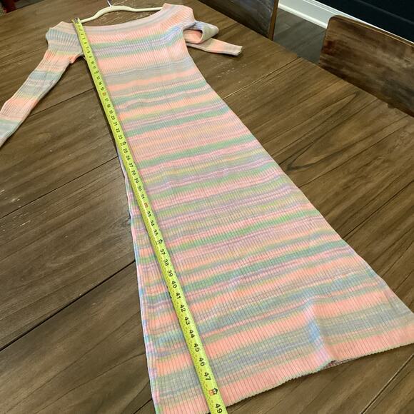 Daily Practice by Anthropologie Ribbed long sleeve stripe Sweater midi Dress S - Picture 11 of 12